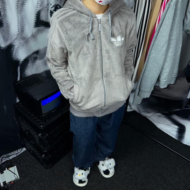 아디다스 쉐르파 후리스 후드 트랙탑 져지