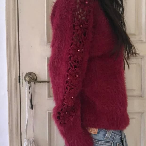 vintage flower net knit 