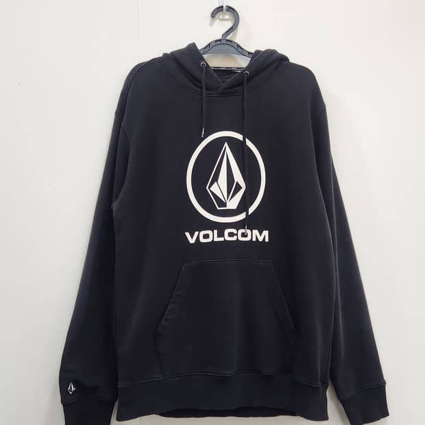 볼컴 프린팅 블랙 후드티 남성 M 95