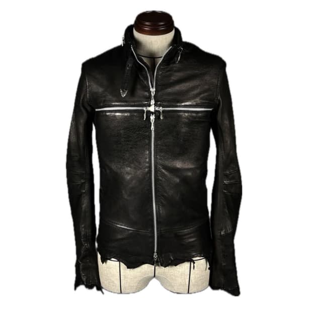 cross zip black jacket