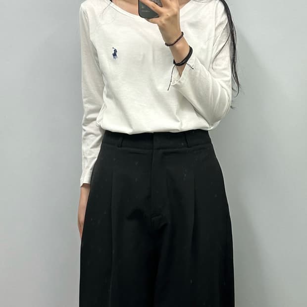 폴로 랄프로렌 화이트 롱슬리브