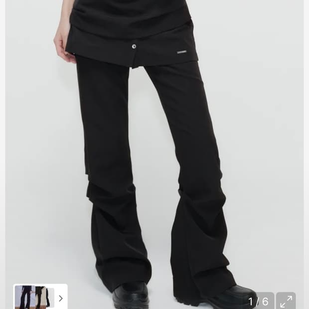 미세키서울 Draped shirt skirt pants SET BLACK