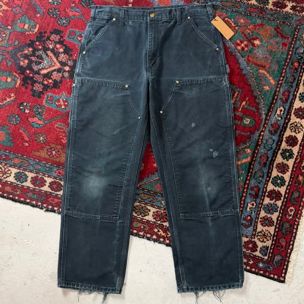 OG USA 칼하트 B01 더블니 블랙 칼하트 썩블니 하드페이딩