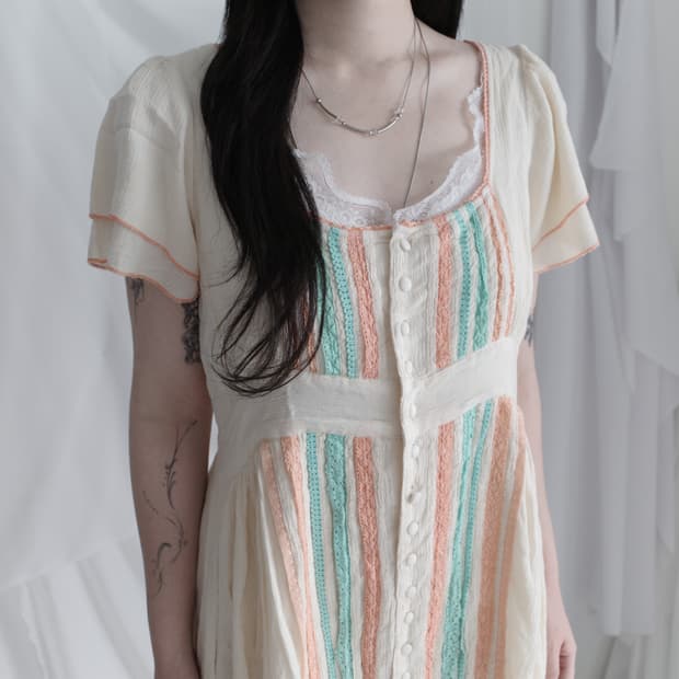 stripe tape one-piece