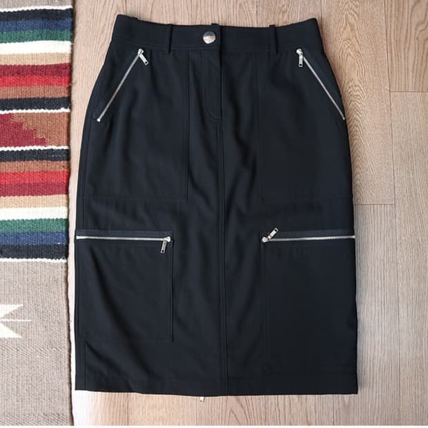 프랑스 메이드 CELINE 셀린느 울100% 블랙 스커트  최상컨디션 