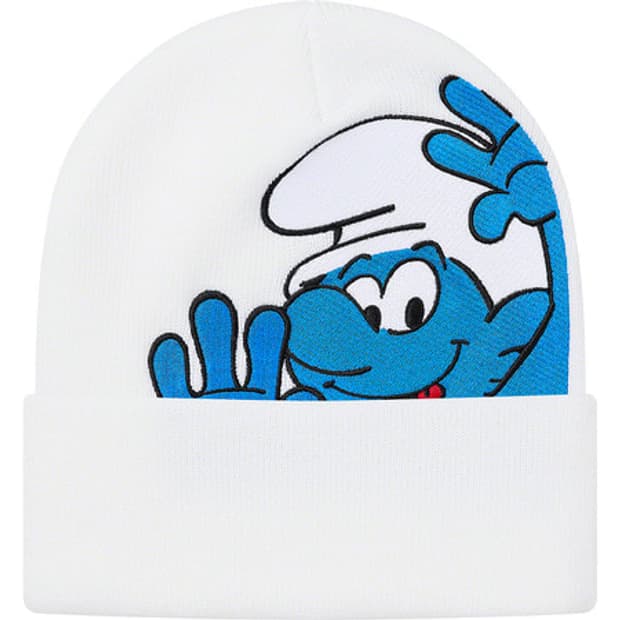 슈프림 스머프 비니 화이트 SUPREME SMURFS BEANIE