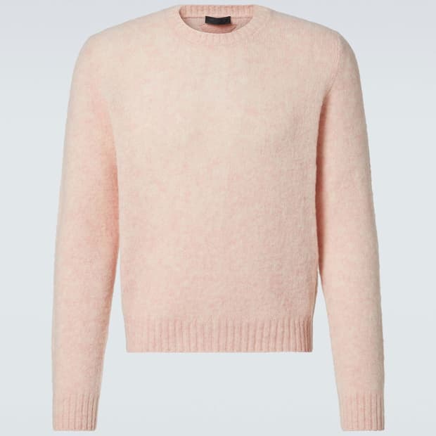 PRADA SHETLAND WOOL SWEATER PINK