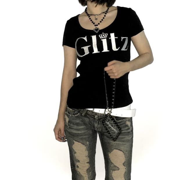 Glitz 빅로고 반팔 티셔츠 글리츠