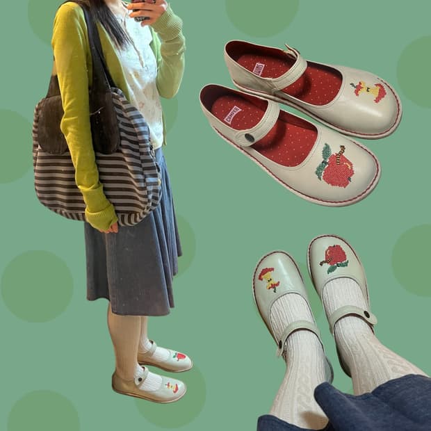 핀터깔! 캠퍼 트윈스 애플 메리제인 슈즈