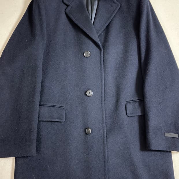 정품 프라다 25fw  울 싱글브레스티드 롱코트 