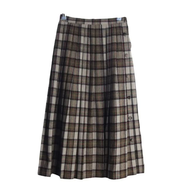 JPN 울 체크 스커트(빈티지)