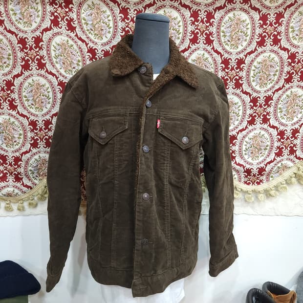 리바이스 00s 코듀로이 쉐르파 양털 트럭커 점퍼
