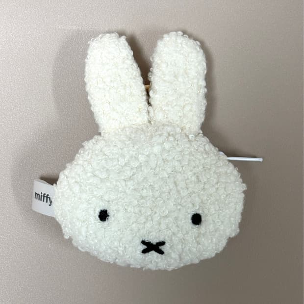 [새상품] miffy 미피 얼굴 뽀글이 파우치 키링