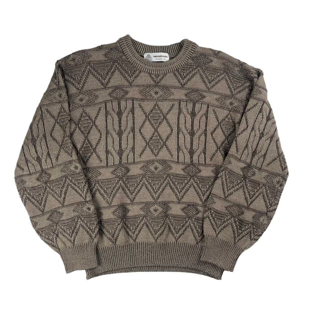 [M] 일본 빈티지 패턴 울 니트 스웨터