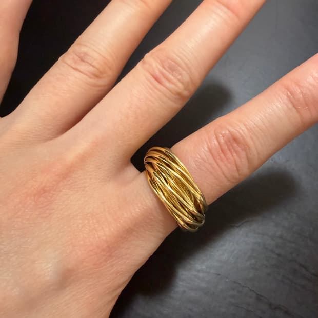 925 silver 골드도금 실반지묶음반지