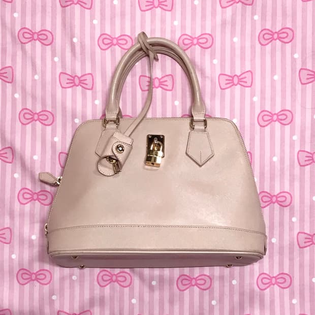 사만다타바사 코랄핑크베이지 토트백 갸루가방 러블리