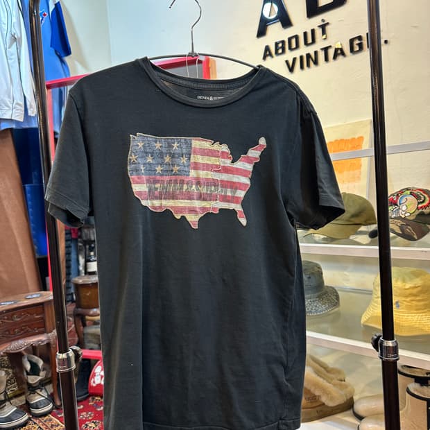 데님 앤 서플라이 랄프로렌 빈티지 미국 성조기 셔츠 XS