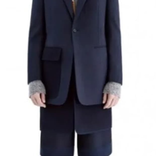 아크네스튜디오 보엘 레이어드 코트 네이비 46