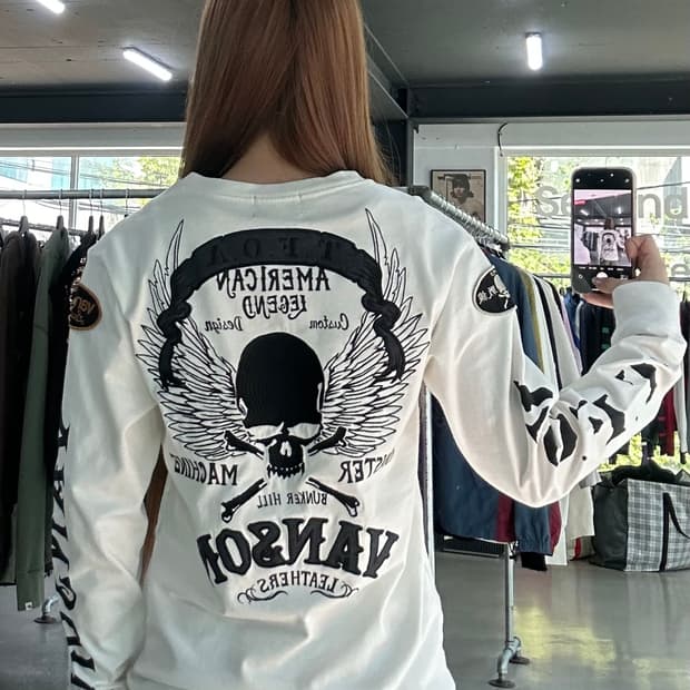 벤슨 x T.F.O.A 스컬윙 American 패치 롱슬리브