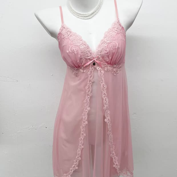 핑크페어리 레이스 슬립