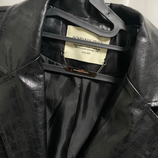 보헤미안서울 페이크 레더 자켓 보헴서 
