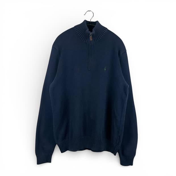 (M) 폴로 랄프로렌 하프집 니트 네이비