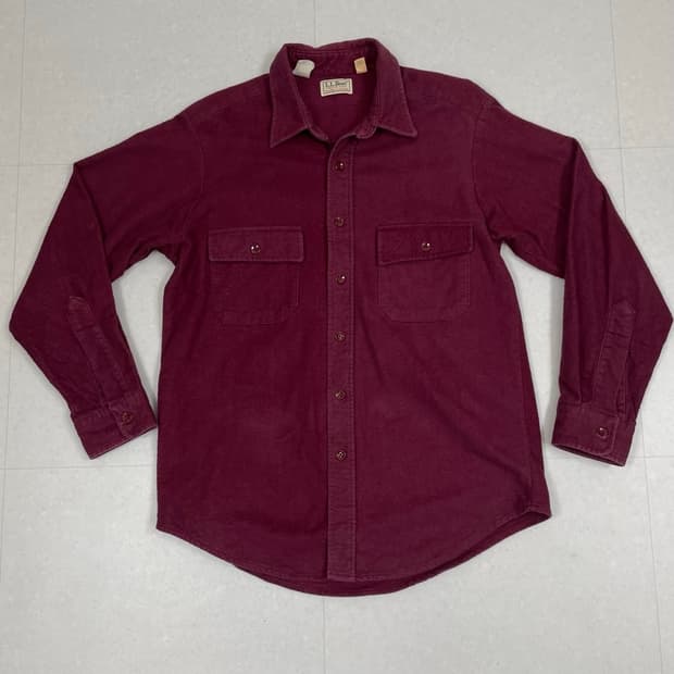엘엘빈 L.L.Bean 버건디 투포켓 플란넬 셔츠 L