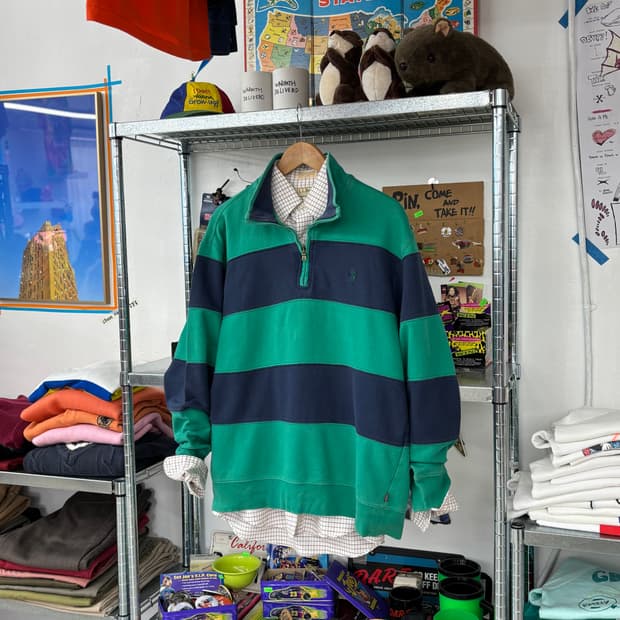 IZOD 1/4 Zip Stripe Pullover