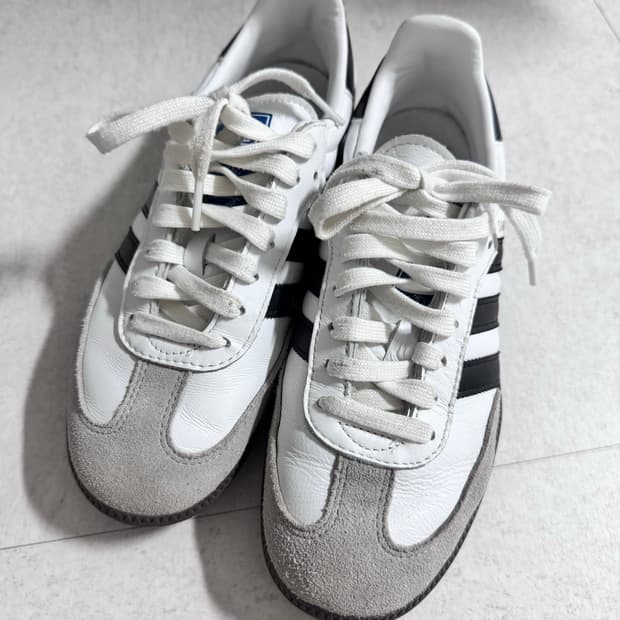 아디다스 삼바 흰검 250