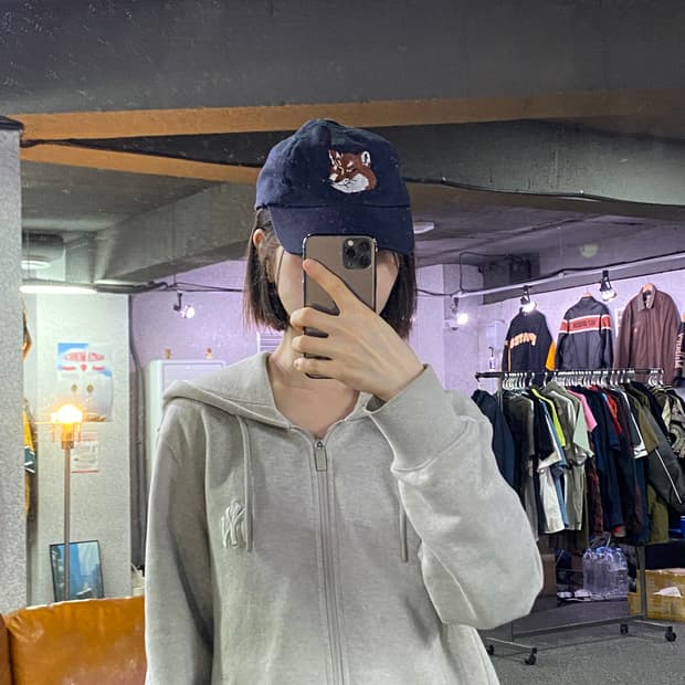 메종키츠네 폭스헤드 패치로고 볼캡 B4820