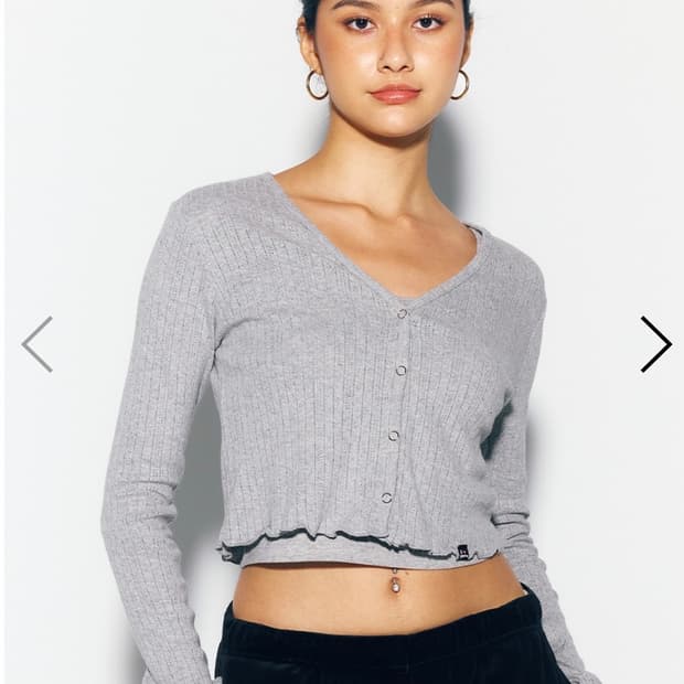 에즈이프캘리 걸스 베이직 가디건 (그레이)