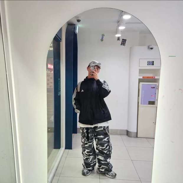 프로젝트지알 G/R 시티 카모 카고 바지