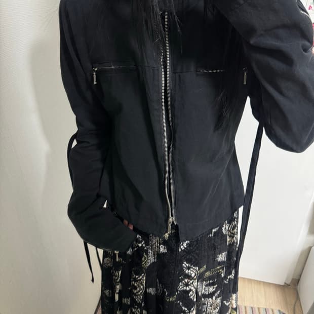 Vintage high-neck cotton jacket