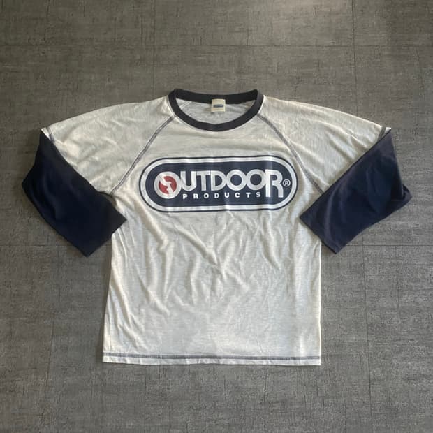 Outdoor 아웃도어 올드스쿨아메카지 혁오풍 레이어드롱슬리브 긴팔티셔츠