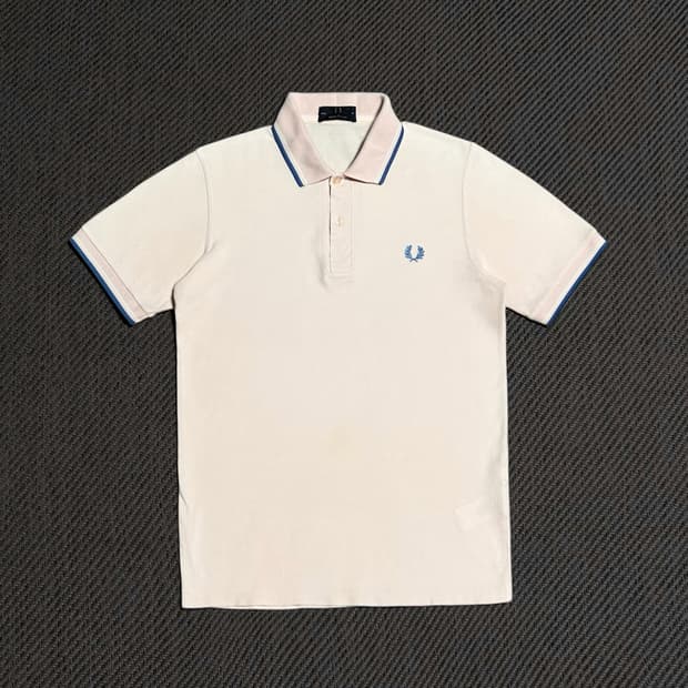 [S] Fredperry 프레드페리 살구색 트윈팁 반팔 카라티