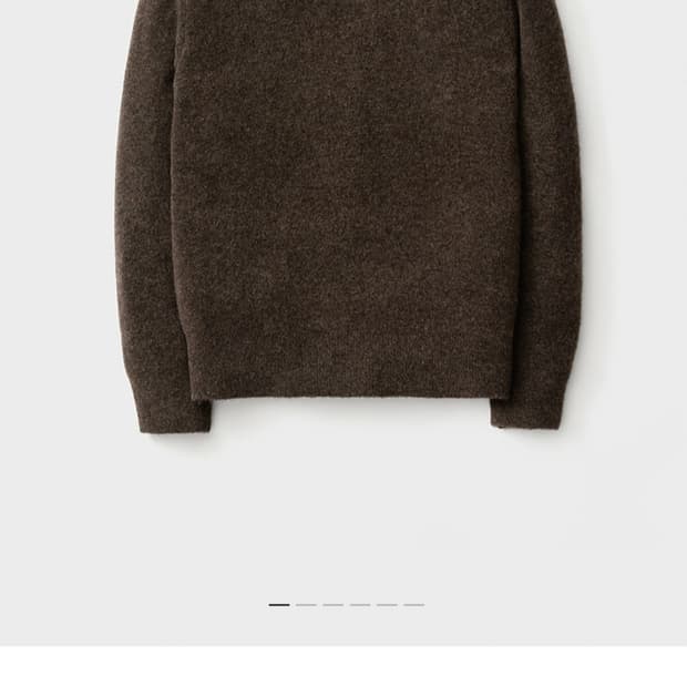 포터리 메리노울 컴포트 브이넥니트 다크브라운 3