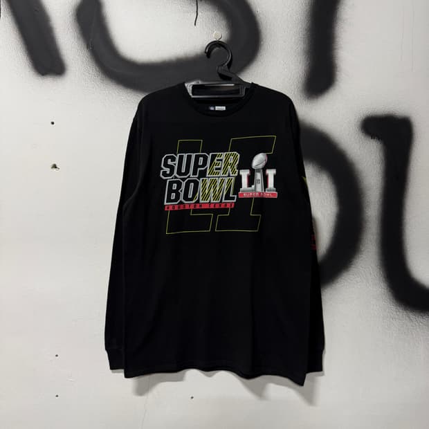 NFL 팀 슈퍼볼 빅 프린팅 롱슬리브 티셔츠