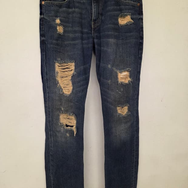 리바이스 511 데미지 워싱 청바지 W32 L32