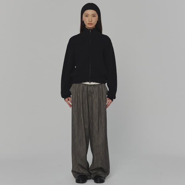 아모멘토 니트 블루종_Black_0