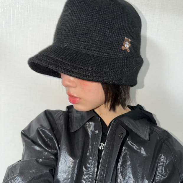 히스테릭글래머 자수 니트 캡