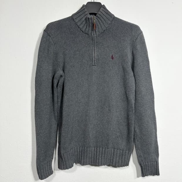 폴로 반집업 그레이
