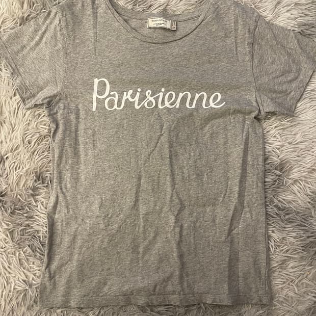 메종키츠네 파리지엔 반팔 티셔츠 그레이