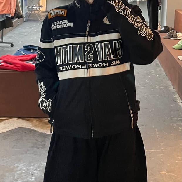 클레이 스미스 블랙 레이싱 자켓 H2274