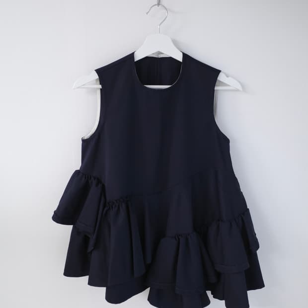 tricot comme des garcons frill blouse 