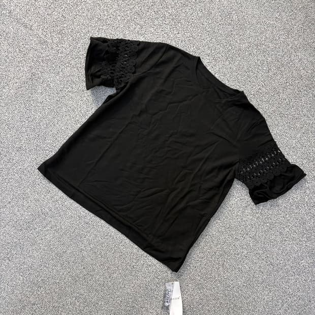 XL 새상품 빈티지 여성 레이스 반팔티 0805J1