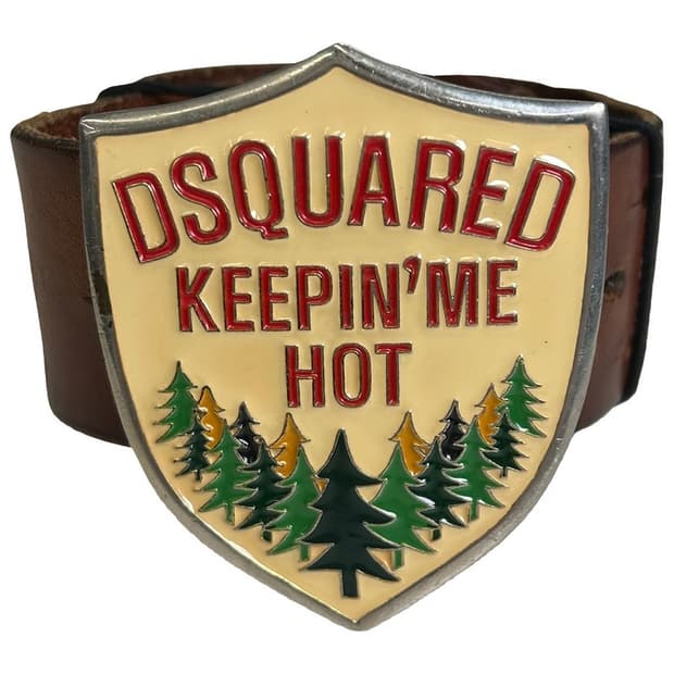 DSQUARED 웨스턴 가죽 벨트