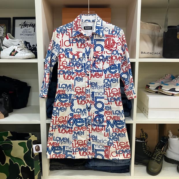 히스테릭글래머 멀티 로고 웨스턴 롱셔츠 F