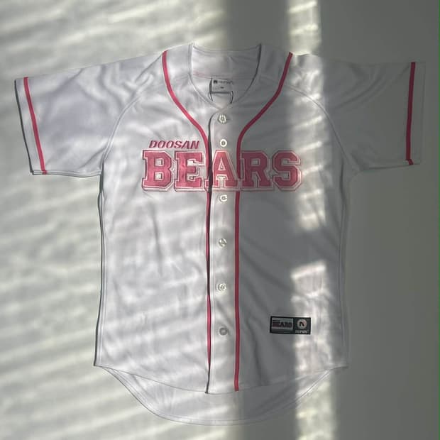 [90] 두산 베어스 택채 새상품 핑크 에디션 야구 유니폼 반팔 져지