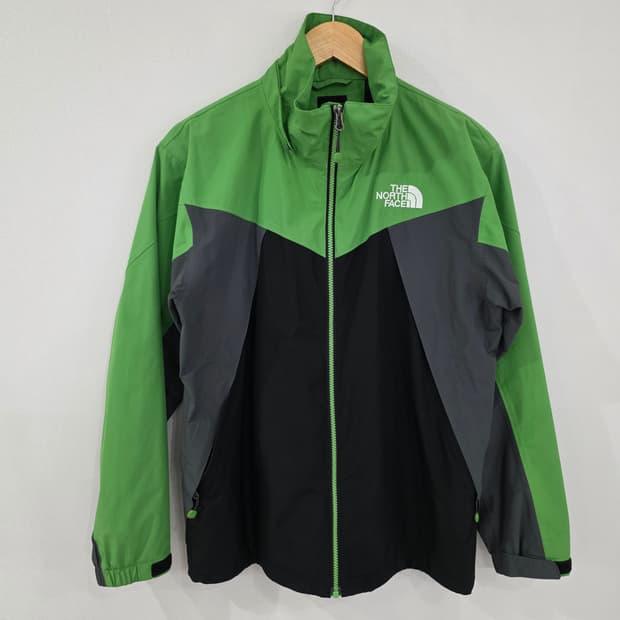 노스페이스 바람막이 90 그린/블랙/그레이
