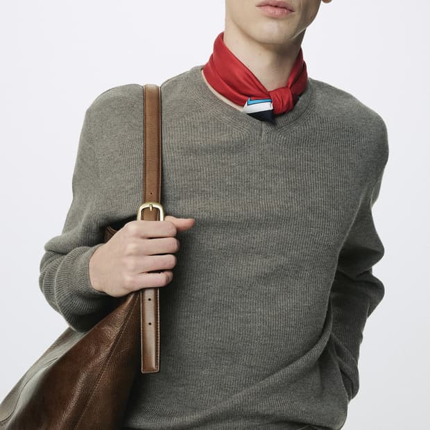 L 토니웩 슈퍼파인 울 브이넥 니트 타우페 멜란지 미개봉 새제품 판매